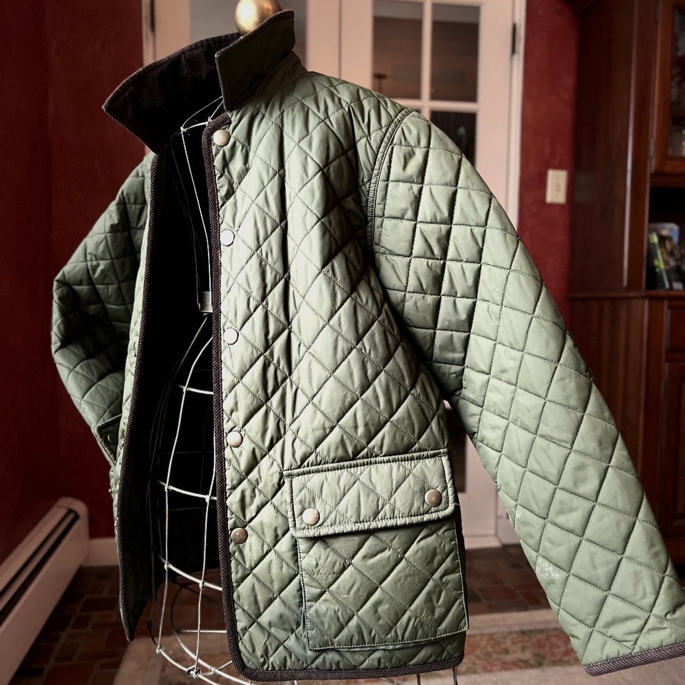 Girls Lands End Quilted Barn Coat